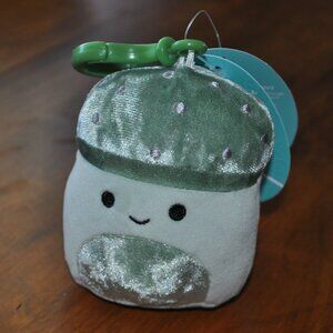NEW With Tag Ismail the Velvet Mushroom Squishmallow Clip Sage Green
